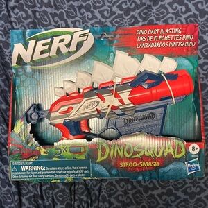 Nerf DinoSquad Stego-Smash Blaster - Red, Blue, and White